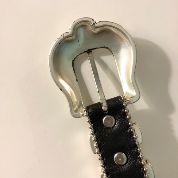 B.B. Simon Handmade Black Leather Belt - 30 - Picture 10 of 14